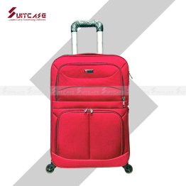 24 Inch Water-Resistant Premium Soft Trolley Bag (Red) - TR1R