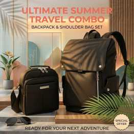 Premium Fabric Tooling Functional Backpack With AHC Messenger Bag (Cross Body Bag) (TF05+AHC01)