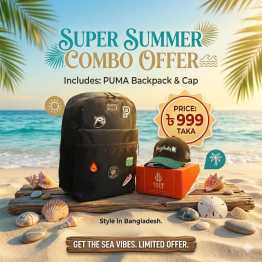 Puma Patch Backpack + Premium Cap With Showcase Box