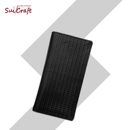 The Mat Texture Wallet - Long Black